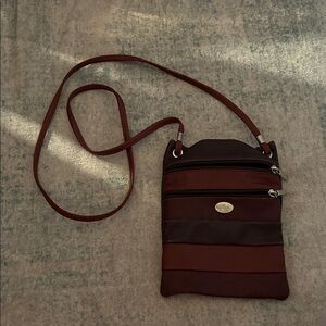 Brown Leather Gio Italy Crossbody Bag
